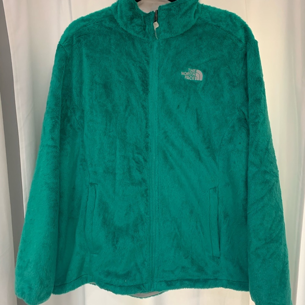 North Face Teal Fuzzy Fleece